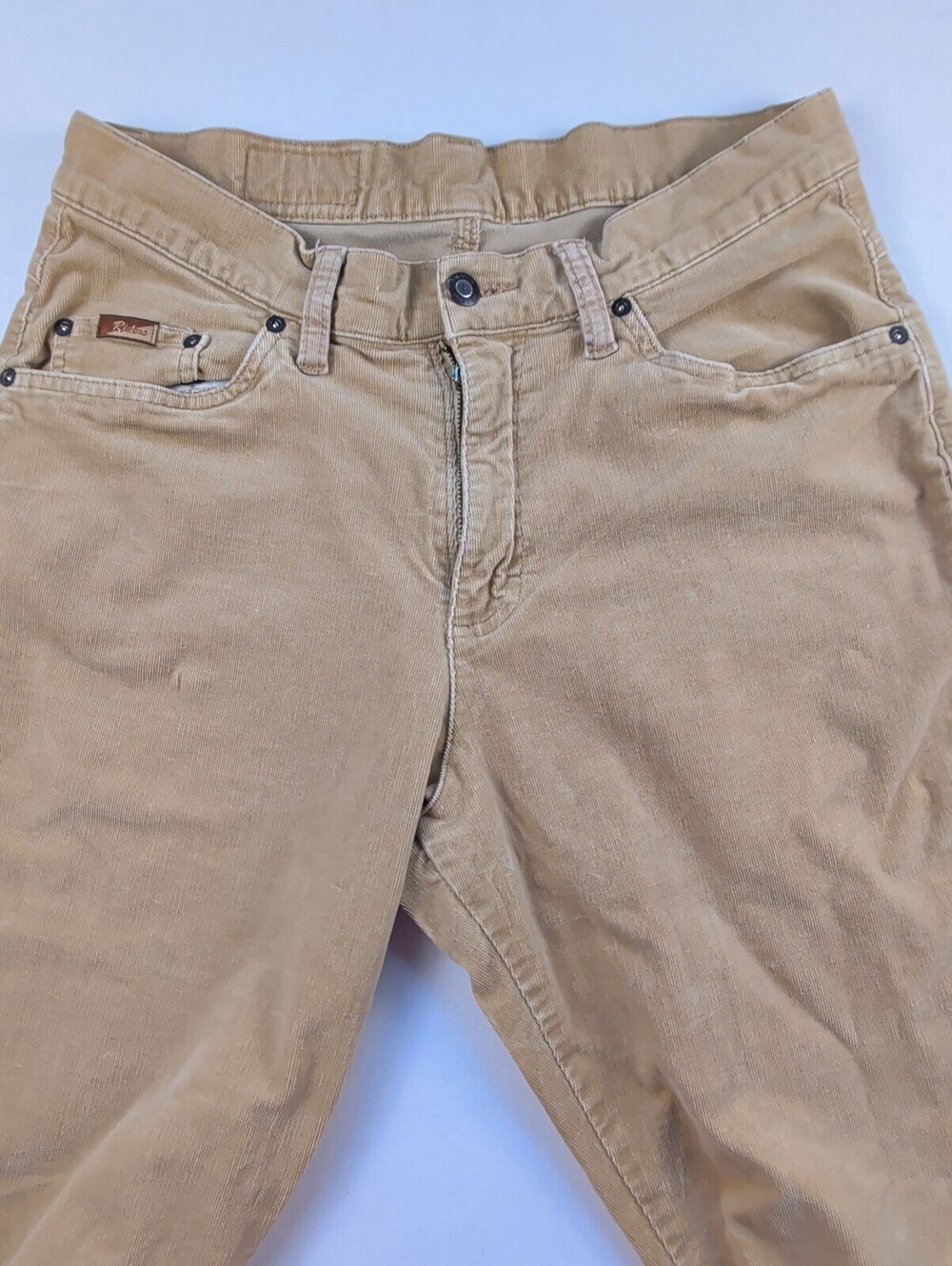 90's Vintage Lee Riders Tan Corduroy Pants Mid Rise Straight Leg - Picture 4 of 7